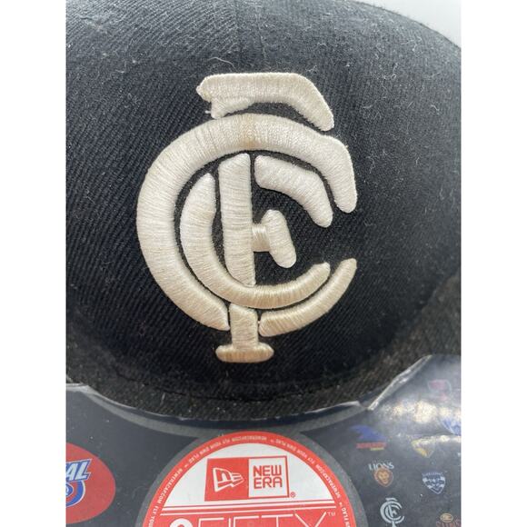 Carlton 9FIFTY A-FRAME Black Classic Flat Peak Official aFL - Picture 2 of 8